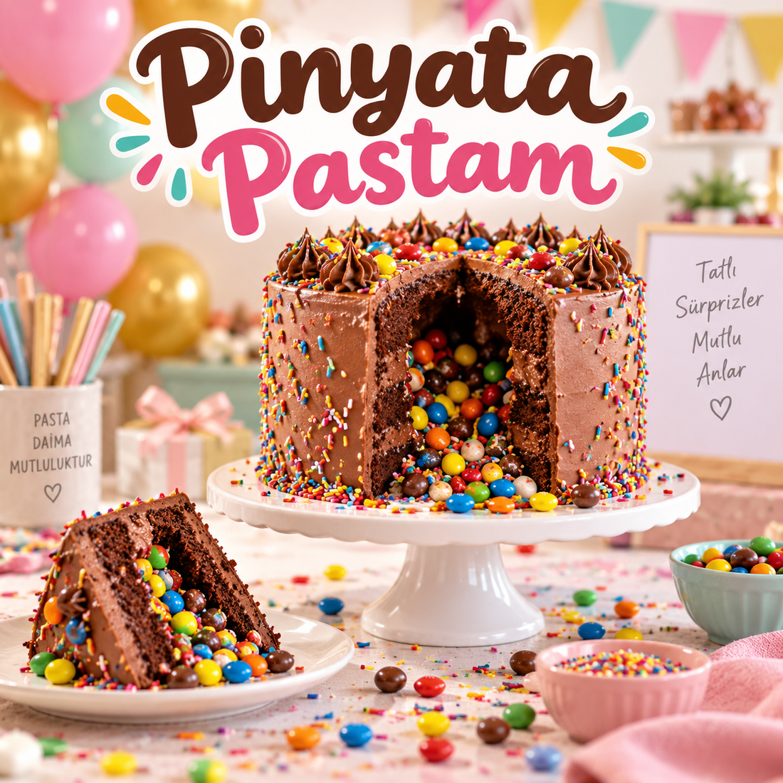 Junior Şefler – Pinyata Pastam: Çocukların İçinden Şeker Dökülen Pastayı Kendi Elleriyle Yaptığı Atölye
